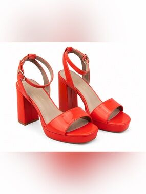Livia Miller Orange Platform Heels